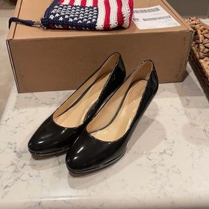 Black Cole Haan black patent heels. Worn twice.